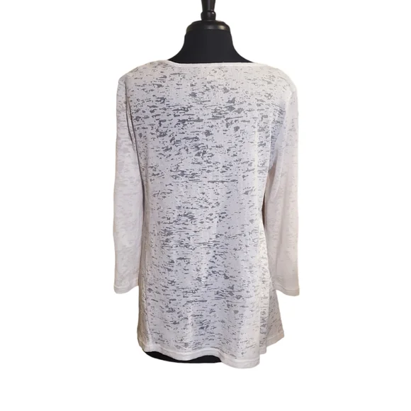 Jones New York Sport Gauze like top. A tank will be needed underneath. Size L - Picture 2 of 6